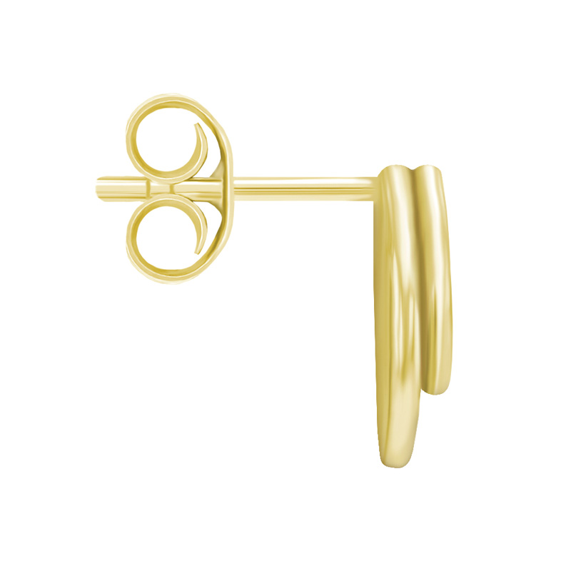 Goldene Ohrstecker mit zwei Ringen Signife 40270
