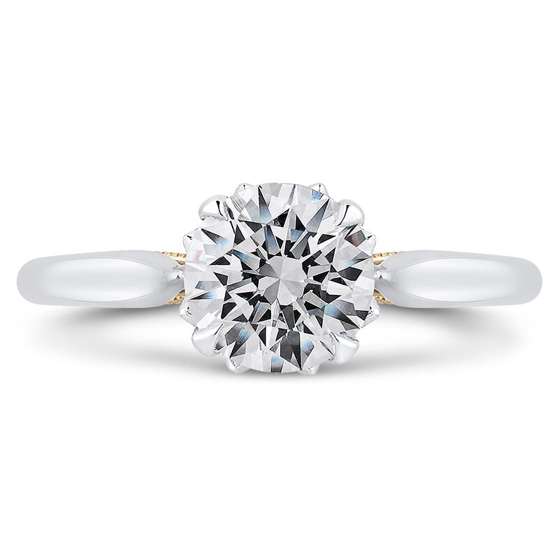 Goldener Verlobungsring mit seitlichen Diamanten Libby 46460