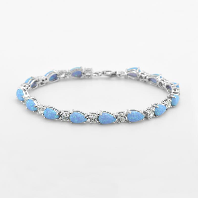 Silber-Armband mit blauen Opalen 46870