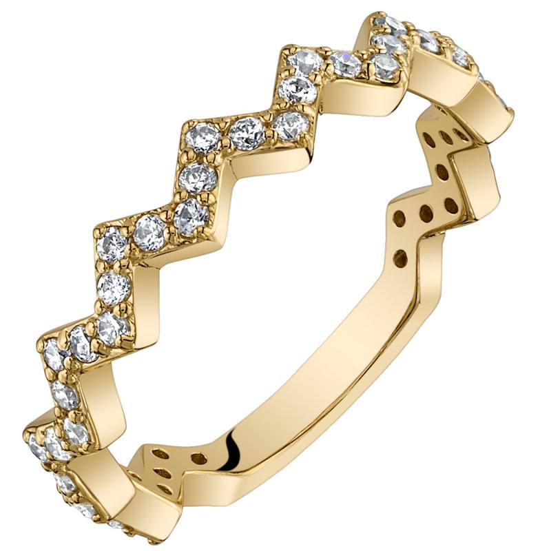 Vergoldeter Ring mit Zirkonia Stacy 51150
