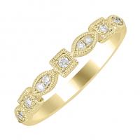 Goldener Eternity-Ring mit weißen Diamanten Hadya