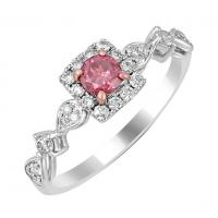 Verlobungsring mit einem zertifizierten Fancy Pink Lab Grown Diamanten Rosanna