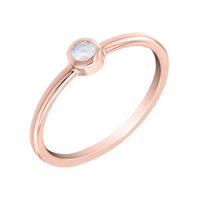 Goldener minimalistischer Ring mit Mondstein Emilien 61990