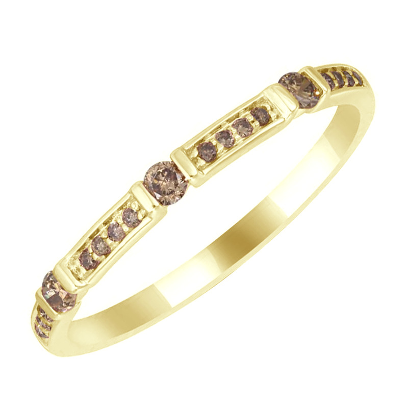 Memoire Ring aus Gold mit Champagner Diamanten Salome 69700