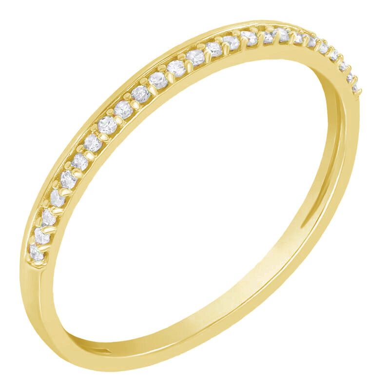 Eternity Ring aus Gold mit Diamanten halbbesetzt Topsey 69760