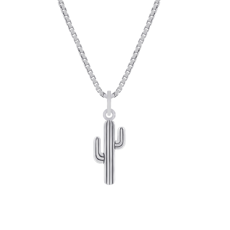 Silberkette in Form eines Kaktus Pointy