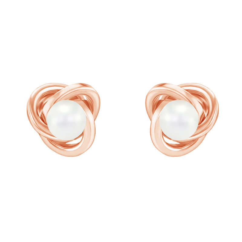 Ungewöhnliche Ohrringe aus Gold mit Perlen Chiarla 71330
