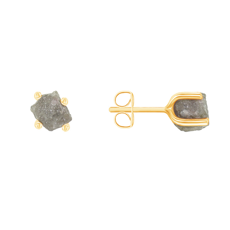 Ohrringe in 585 Gold mit ungeschliffenen Rohdiamanten Winnie 73320