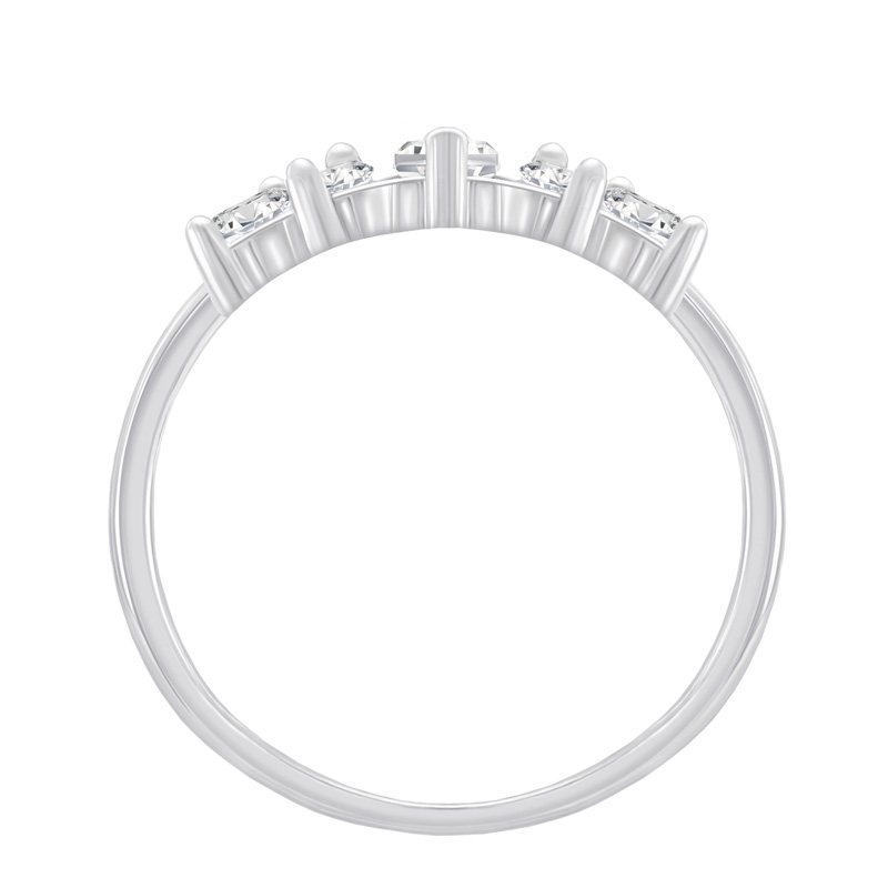Einzigartiger Ring in V-Form mit Moissanit Osanna 73540