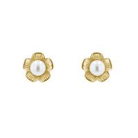 Romantische goldene Ohrringe mit Perlen Caroline