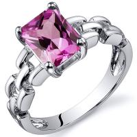 Ring in Silber mit rosa Saphir Caylea