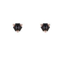 Goldene Ohrringe mit schwarzen Diamanten Raoul