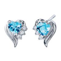 Silberne Ohrringe mit Blautopas Miane