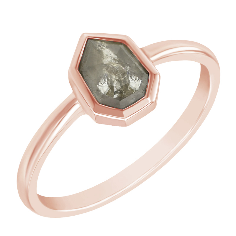 Goldener Ring mit Salt´n´Pepper Diamanten Ansonia 97480