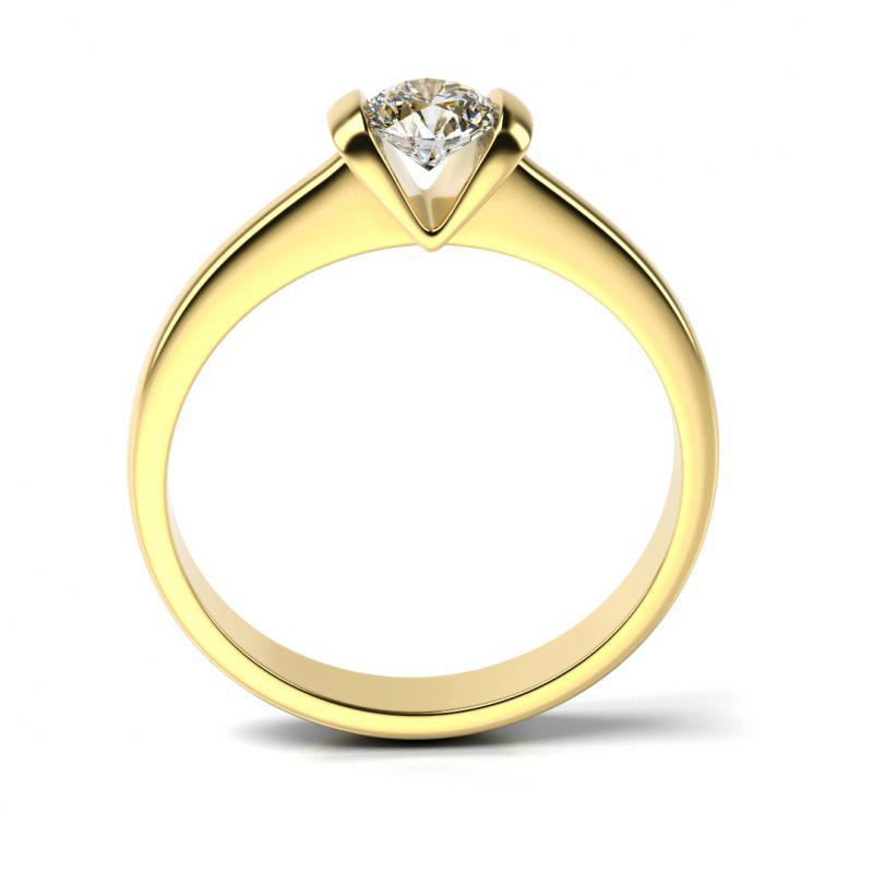 Verlobungsring aus Gold im Solitärstil mit Diamant Paxly 10191