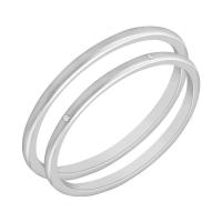 Minimalistische Eheringe aus Eternity-Ring mit Lab Grown Diamanten und Komfort-Ring Olive