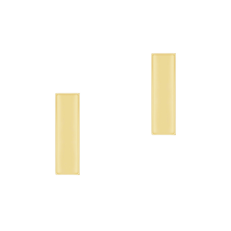 Minimalistische längliche Ohrstecker aus Gold Bar 10341