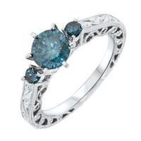 Verlobungsring mit blauen Diamanten Sikata
