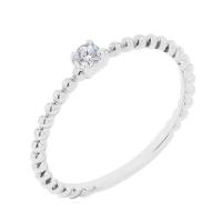 Verlobungsring aus Kugeln mit einem Diamanten Kaiya