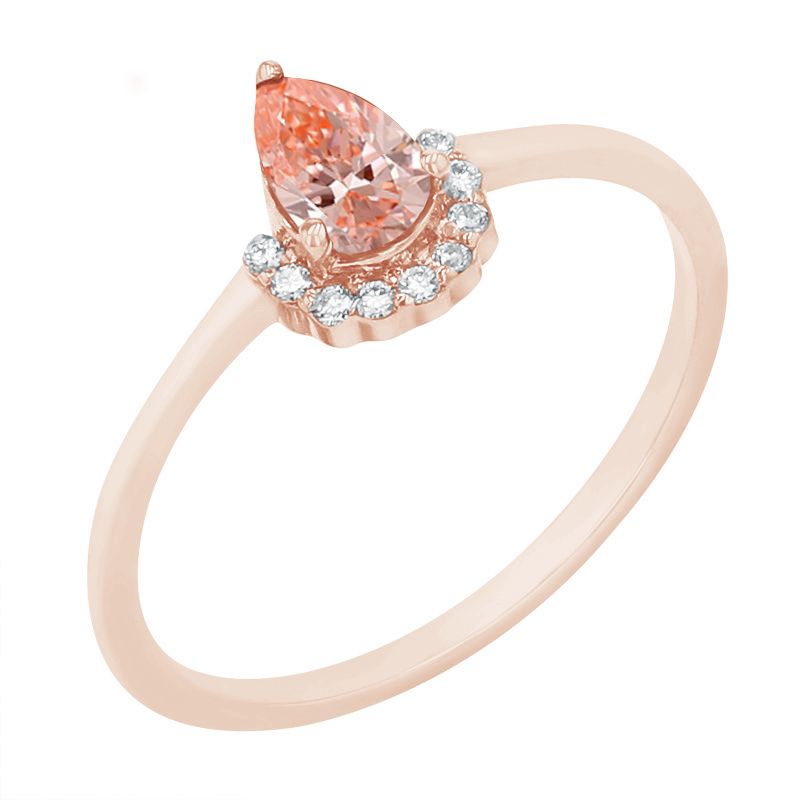 Verlobungsring mit einem zertifizierten Fancy rosa Lab-Grown Diamanten Pallavi