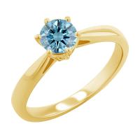 Verlobungsring mit blauem Diamant Sati