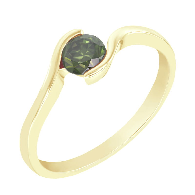 Verlobungsring mit grünem Diamant Saffar 125511