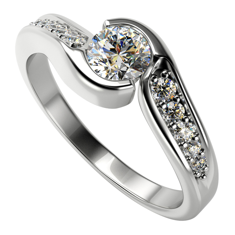 Eleganter Verlobungsring aus Gold mit Diamanten Lytarie