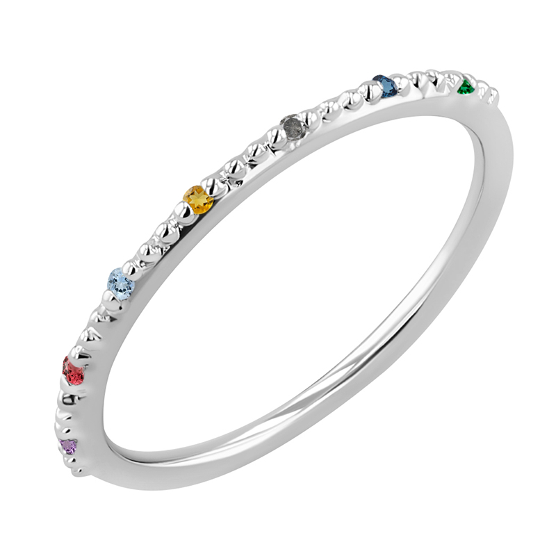 Minimalistischer Ring mit Edelsteinen Ihrer Wahl Tess 130131