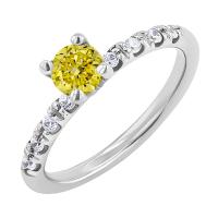 Verlobungsring mit gelbem Diamant Megha
