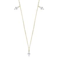 Goldene Kette mit weißem Topas Rosalva