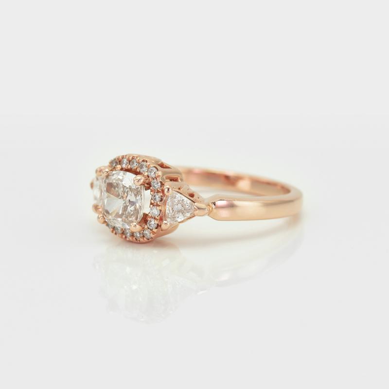 Rosegold Ring mit Diamanten und Initialen 19721