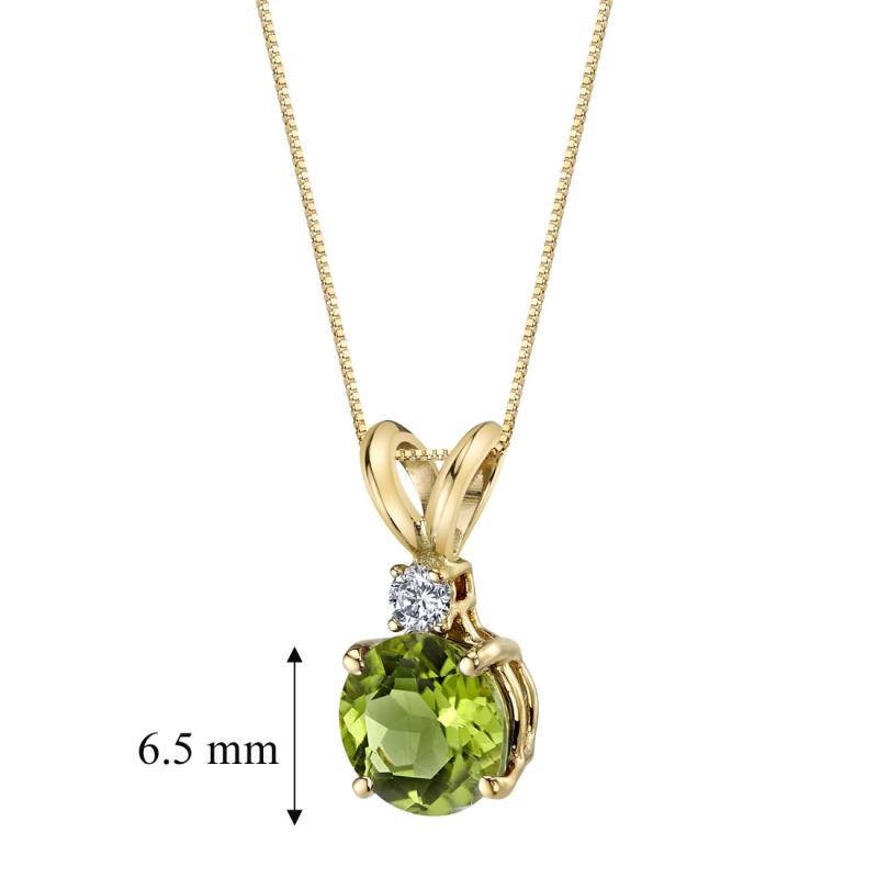 Goldene Halskette mit Olivin und Diamanten Ayos 20231