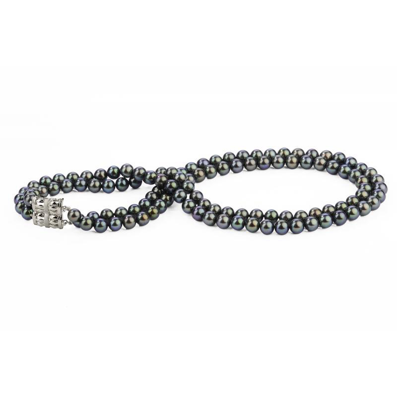 Goldene Perlenkette mit schwarzen Perlen Idhitri