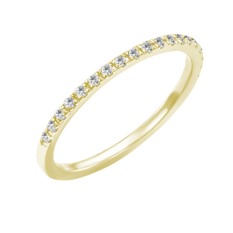 Goldener Memoire-Ring mit Diamanten 1.25mm Adva