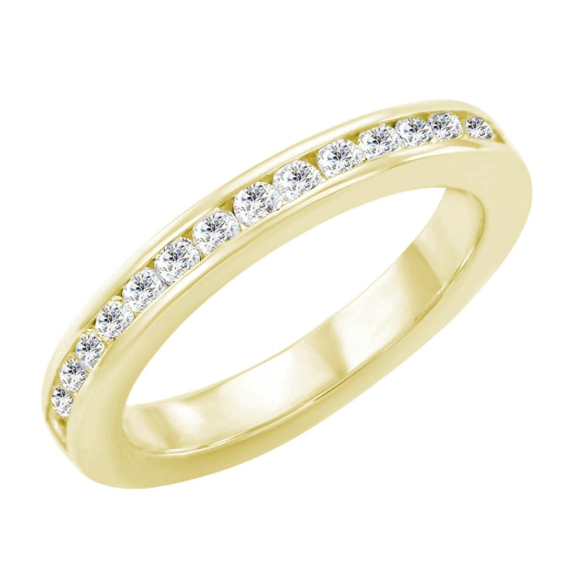Gelbgold Eternity Ehering mit Diamanten 29601