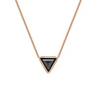 Goldene Halskette mit schwarzem Diamant Baya