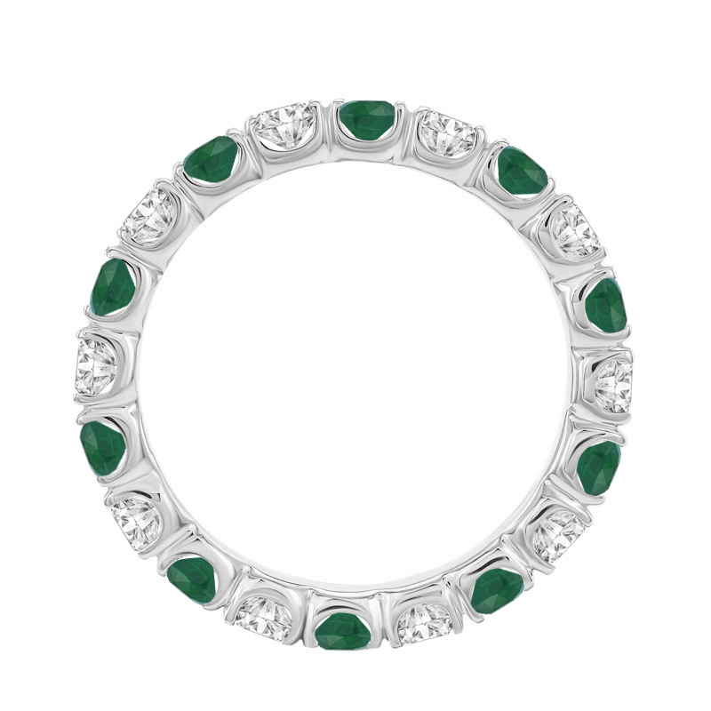 Goldener Ring rundum mit Smaragden und Diamanten Mette 3201