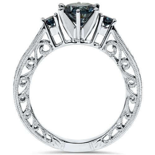 Ring mit blauen Diamanten 3921
