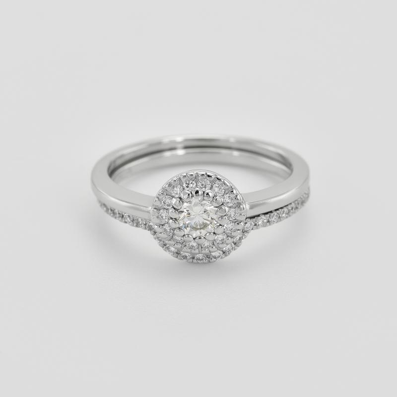 Verlobungsset mit Halo Ring und Diamanten Lieta 39391