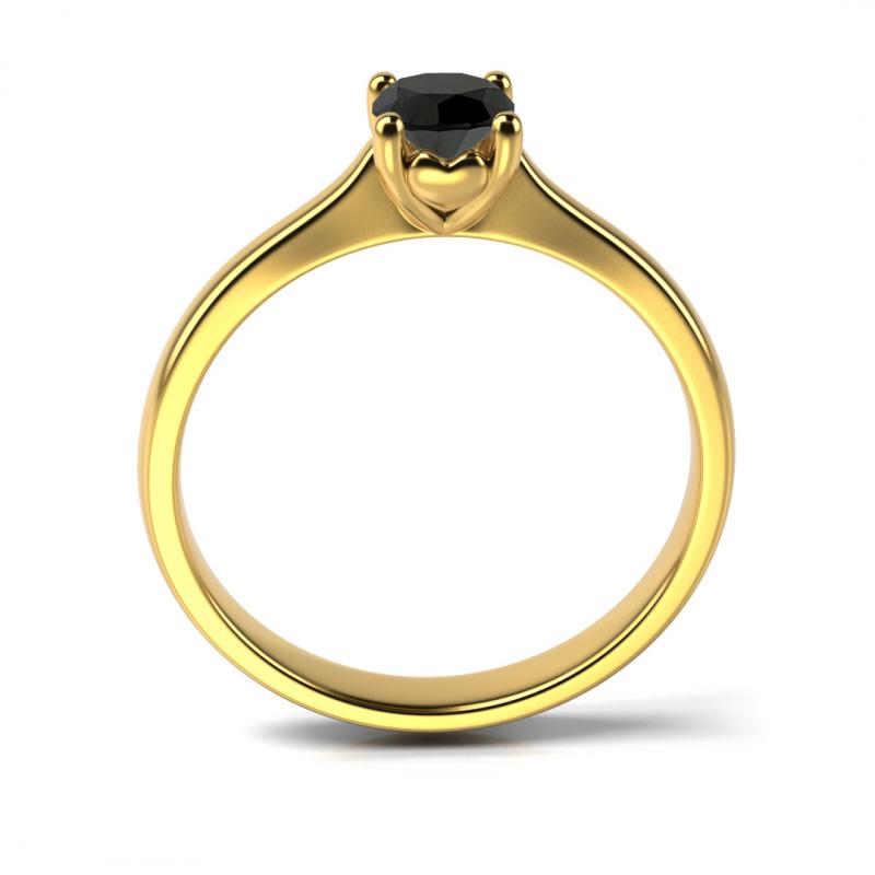Verlobungsring mit schwarzem Diamant Lenal 40141