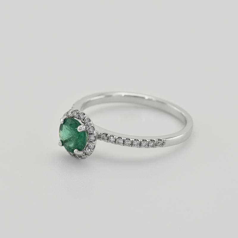 Ring aus Gold mit Diamanten und Smaragd 40341