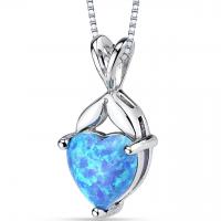 Halskette mit Opal in Form eines Herzens Tasie