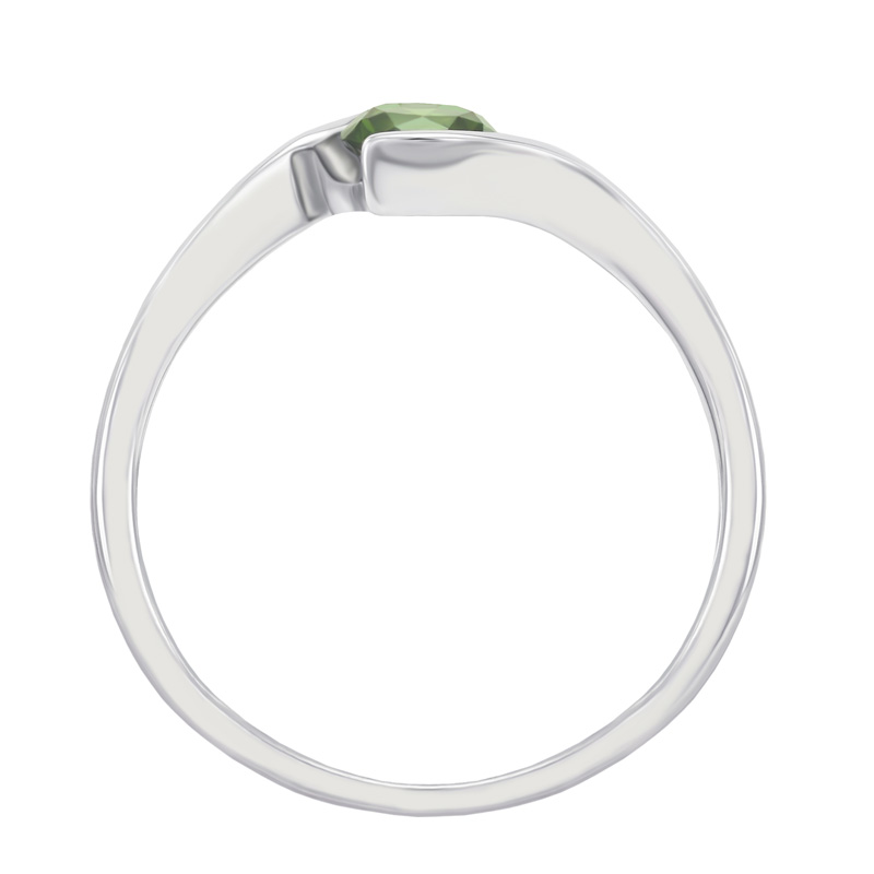 Verlobungsring aus Platin mit grünem Diamant Olwen 45071