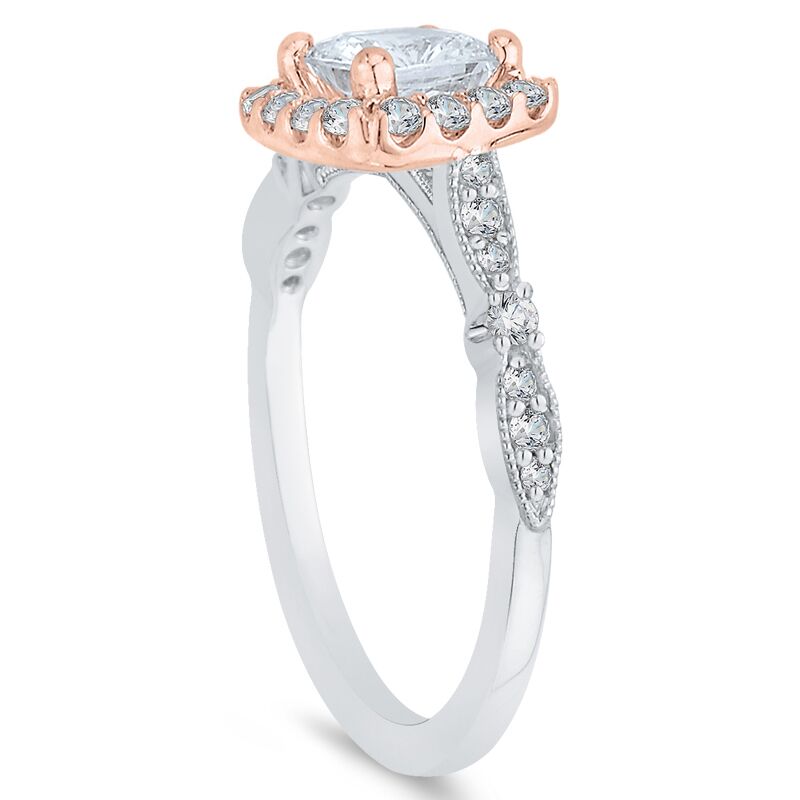 Bicolor Ring mit Diamanten