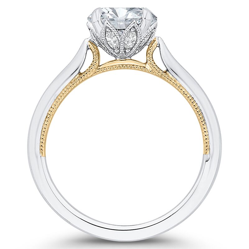 Goldener Verlobungsring mit seitlichen Diamanten Libby 46461