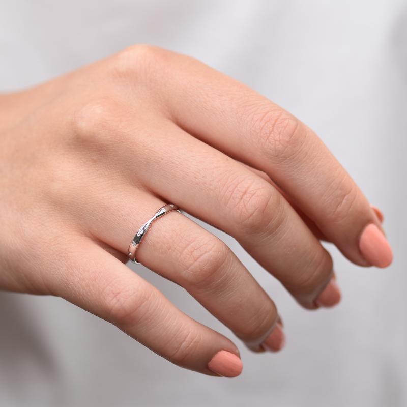 Minimalistischer Eternity-Ring mit 1mm Diamanten Toskani 47021