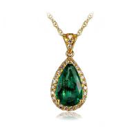 Elegante Halskette aus Gold mit Smaragden und Diamanten Jovana