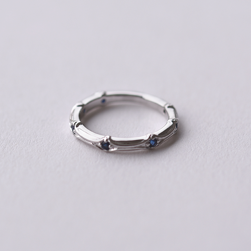 Ring aus Silber mit Saphiren 3/4 besetzt Eileen 58691