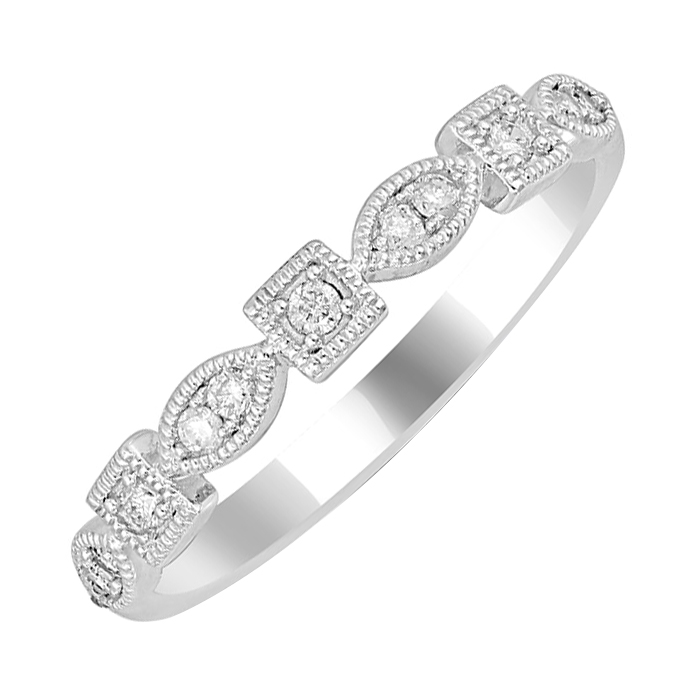 Goldener Eternity-Ring mit weißen Diamanten Hadya 59581