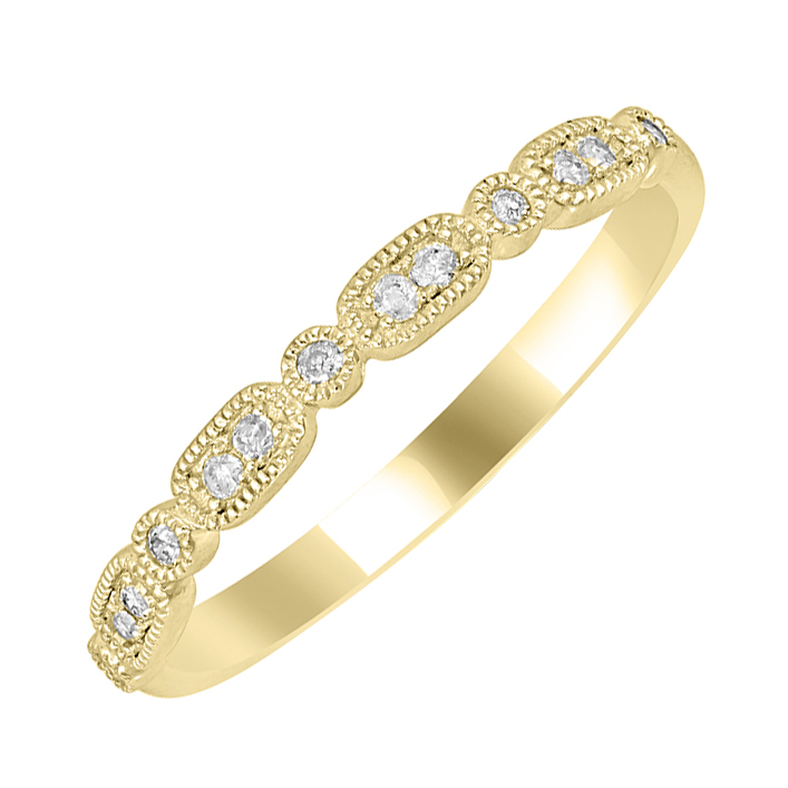 Goldener Halb-Eternity Ring mit Diamanten Liam 59611